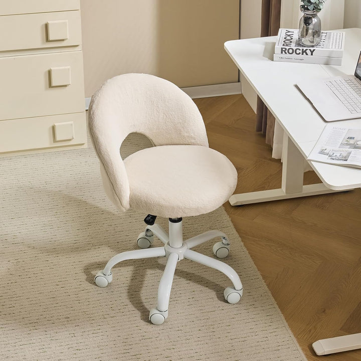 Bonnlo Homeoffice Stuhl, Schreibtischstuhl, Schminktisch Stuhl, Bürostuhl ohne Armlehnen, Drehstuhl