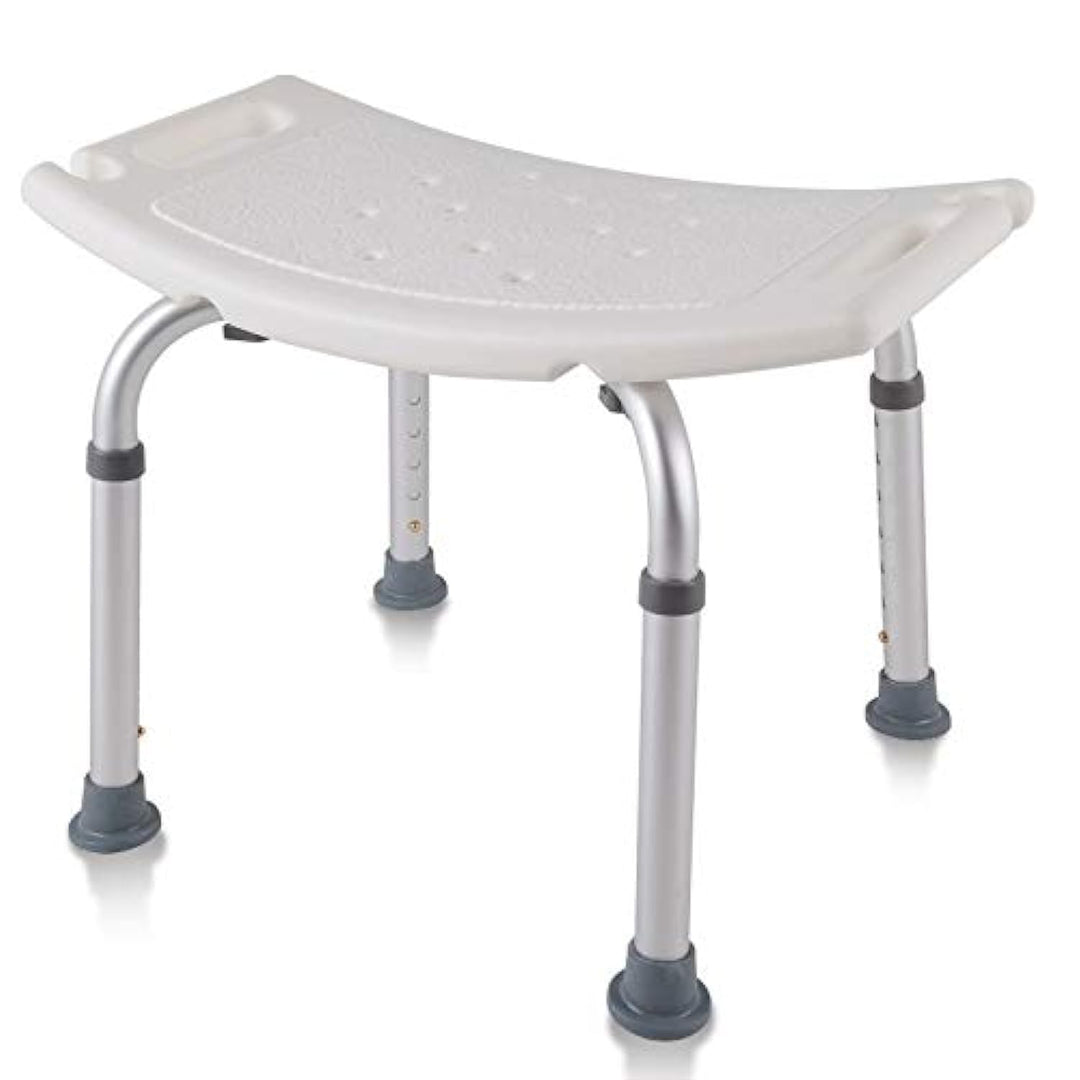 AUFUN Duschhocker Duschstuhl 38-53cm Höhenverstellbar Duschhocker Anti-Rutsch Badsitz Duschhilfe Dus