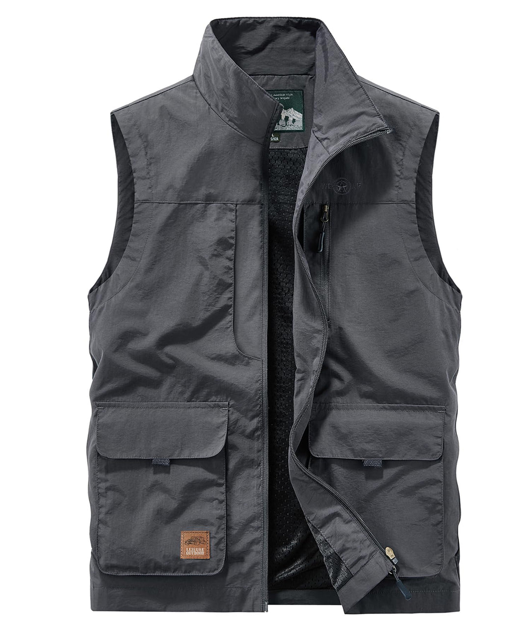 Btmpmcs Herren Outdoor Anglerweste mit Vielen Taschen Schnelltrocknende Freizeitweste Leicht Atmungs