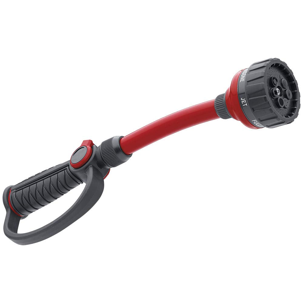 Orbit 58995 Pro Flo Bewässerungsstab mit Daumenkontrolle, 7 Muster, 35,6 cm, Rot, Schwarz Multipatte