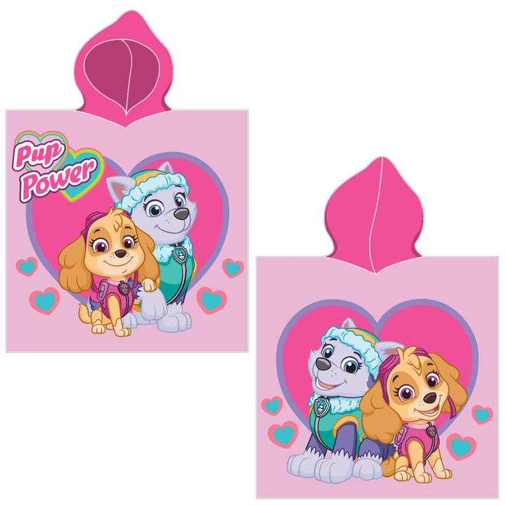 Paw Patrol Kinder Kapuzen Bade-Poncho Girl's Rosa 60x120 cm 100% Baumwolle Veloursqualität Poncho Ba