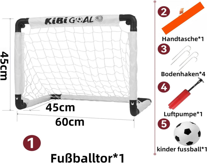LZHDZQD Fussballtor, Kinder Fussballtor 60x45cm/ 90x60cm/ 115x80cm Fussballtore für Garten Kinder, F