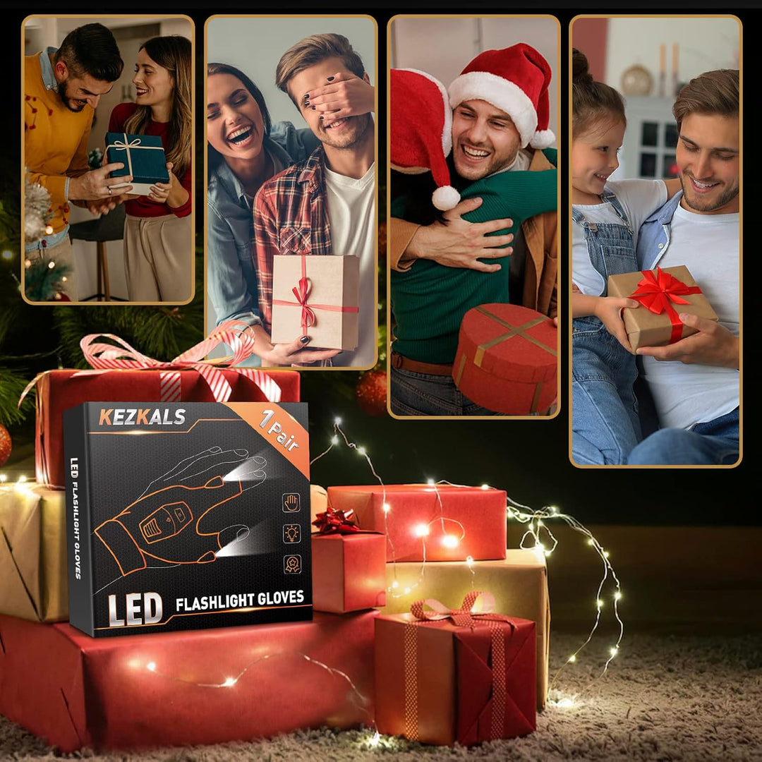 KEZKALS Geschenke für Männer, Geschenk für ihn/sie Valentinstag, Angelzubehör LED Angeln Handschuhe,