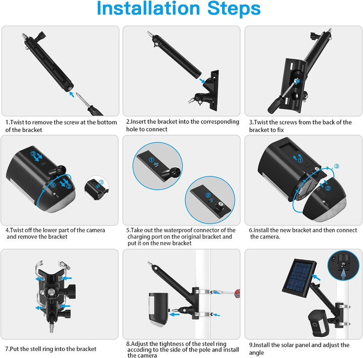 2-in-1 Universal Wasserleitung Stahlrohr Festbügel für Spotlight Kamera Plus, Spotlight Kamera Pro,