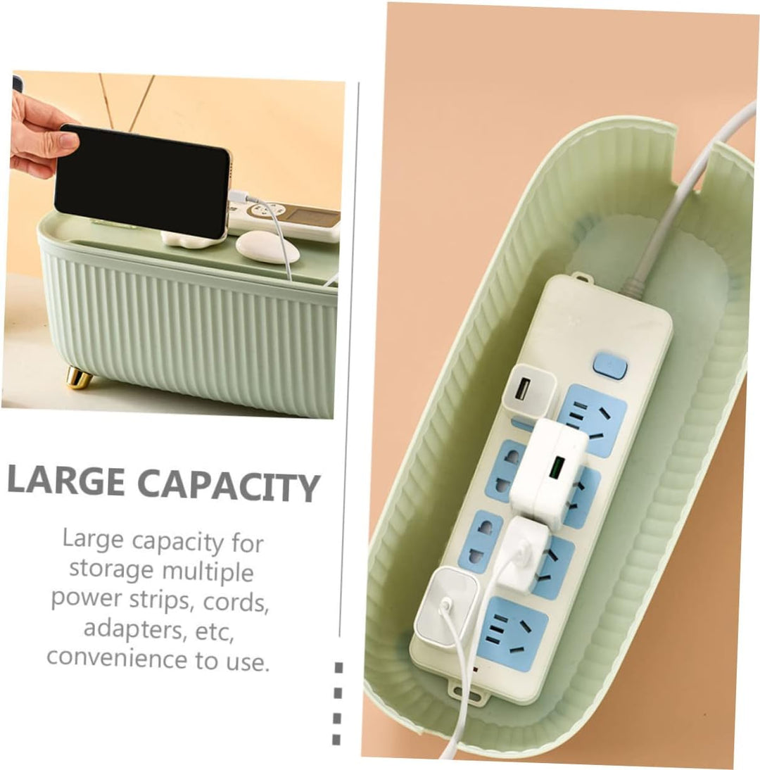 Alipis Plastikbehälter Mülleimer Kabelverwaltungskabel Organizer Box Desktop Kabel Hider Speicher Ne