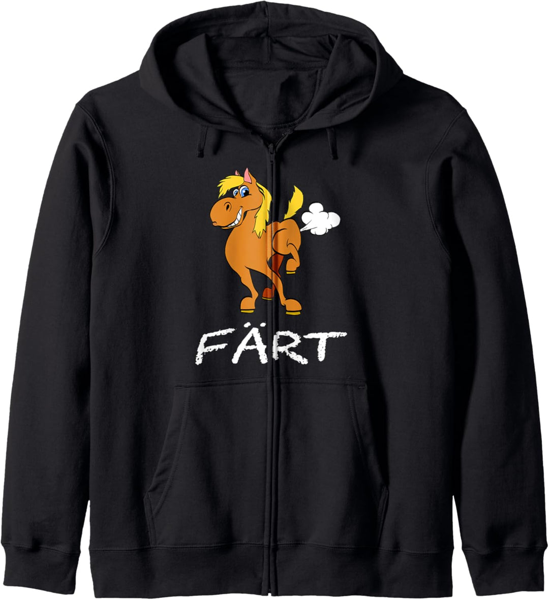 Färt lustiges Pferde Reiter Pferd T-Shirt mit Pferdchen Kapuzenjacke