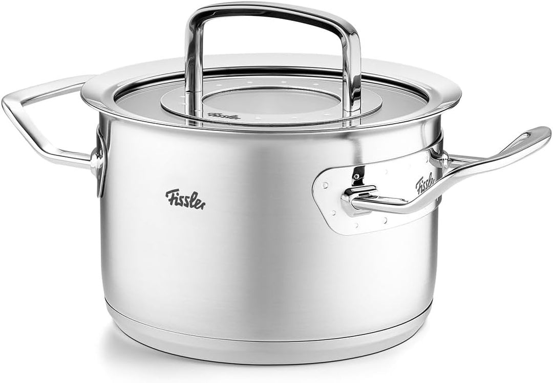 Fissler Original-Profi Collection / Edelstahl-Kochtopf (Ø 16 cm, 21L) Töpfe inkl. Glas-Deckel – Indu