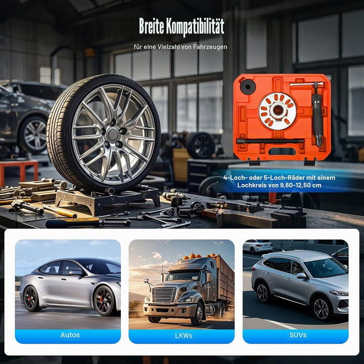 10t Hydraulischer Radlager, Abzieher Werkzeug Satz Ausdrücker Antriebswellen KFZ Radnaben Abziehen,