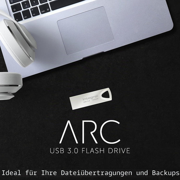 Integral 128GB USB-Speicher 3.2 Gen 1 Flash-Laufwerk Fusion mit Metallgehäuse, bis zu 110MB/s Arc 3.