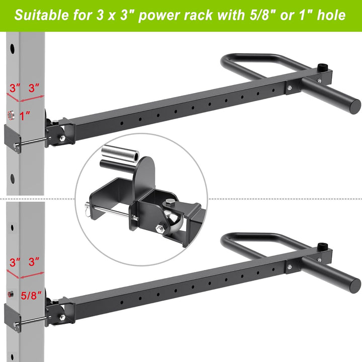 SELEWARE Multi Grip Dip-Stangenaufsatz für 2 x 2 oder 3 x 3 Zoll mit 1 oder 5/8 Zoll Loch Power Rack