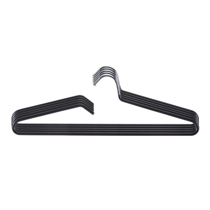 SHIMOYAMA Kleiderbügel, 5 Pack, Metall Kurzhals Kleiderbügel Organisers, Anti-Rutsch-Kragen-Schutz-B