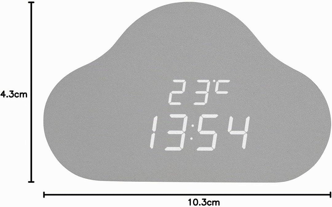 TFA Dostmann Digitaler Wolken Wecker Clocco Cloud, 60.2040., Kinderwecker, unsichtbares Display, mit