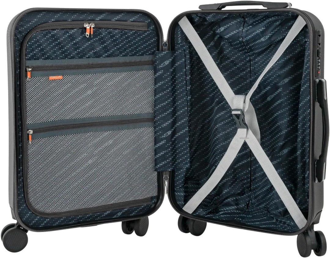 ITACA - Trolley Handgepäck Cabin Trolley Koffer Reisekoffer Hartschalenkoffer mit Zahlenschloss - Ka