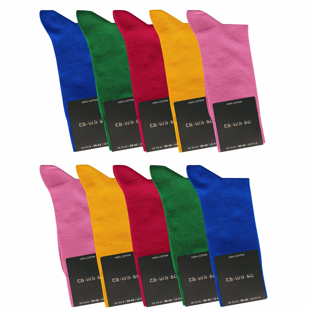 ca·wa·so Herren Socken aus 100% Baumwolle | Reine Baumwollsocken im 10er-Set | Freizeitsocken ohne N