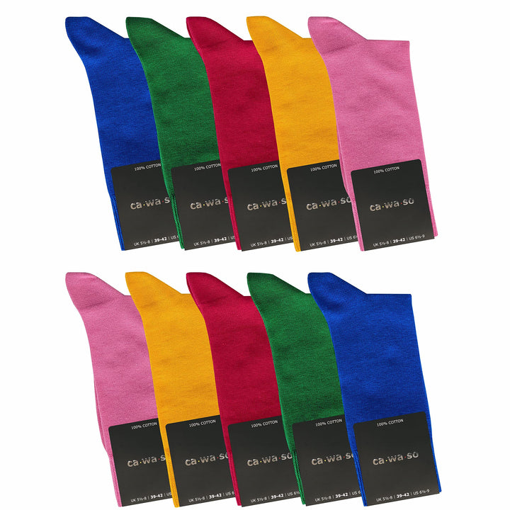 ca·wa·so Herren Socken aus 100% Baumwolle | Reine Baumwollsocken im 10er-Set | Freizeitsocken ohne N