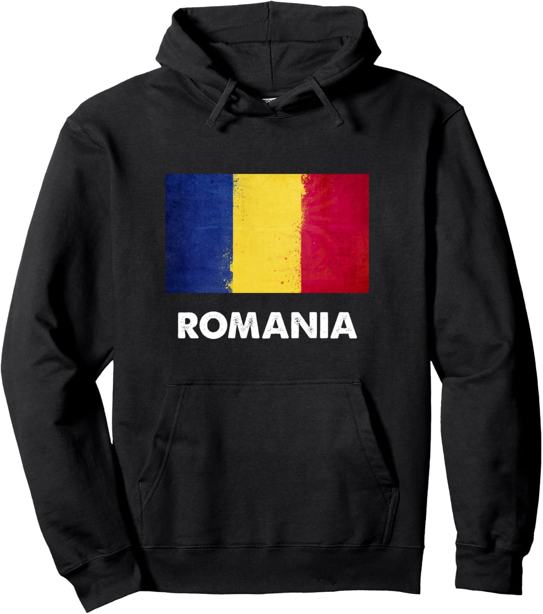 Rumänisch-Rumänien Flagge Pullover Hoodie