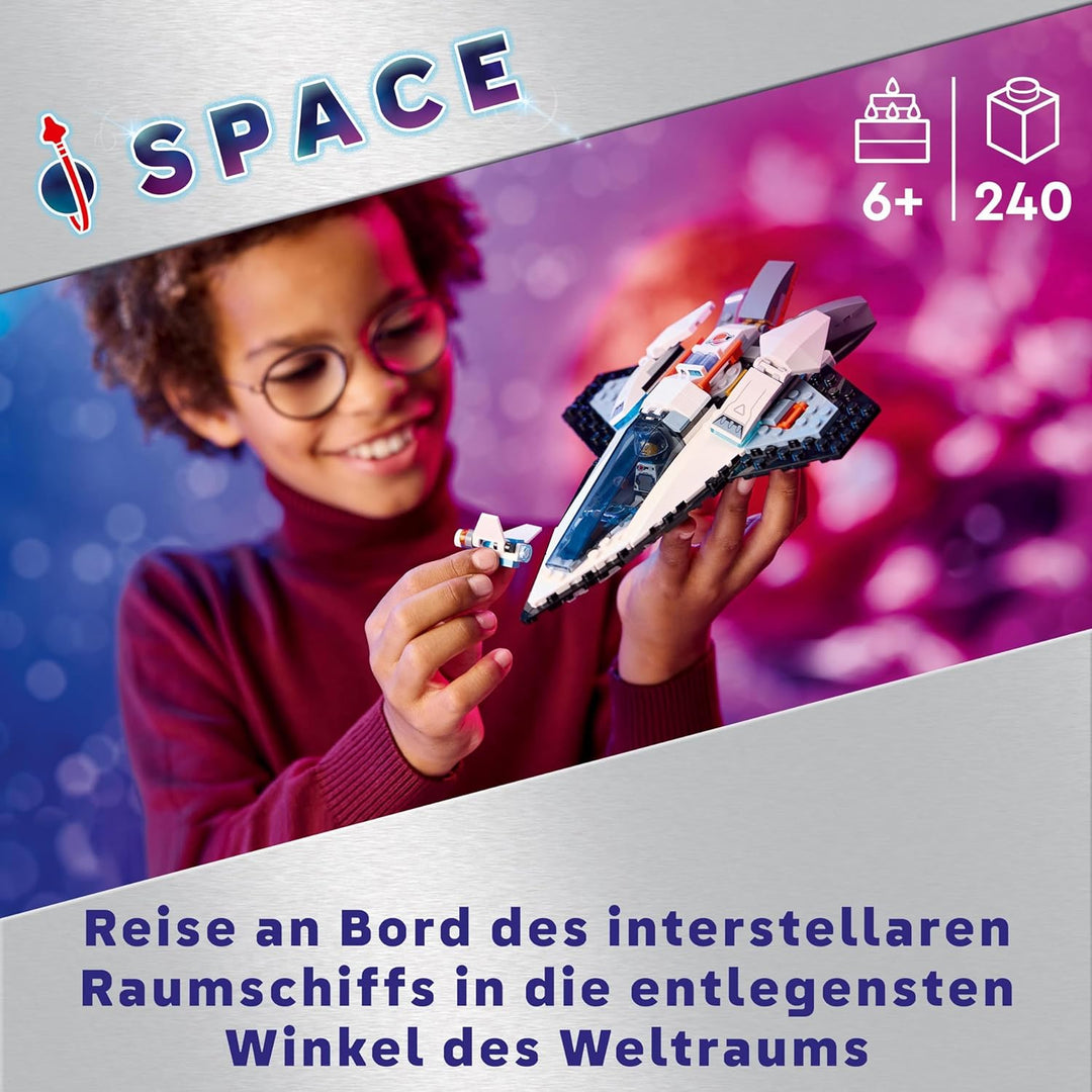 LEGO City Raumschiff, Weltraum-Spielzeug mit Space Shuttle für Kinder zum Bauen &amp; Creator 3in1 Tiefl