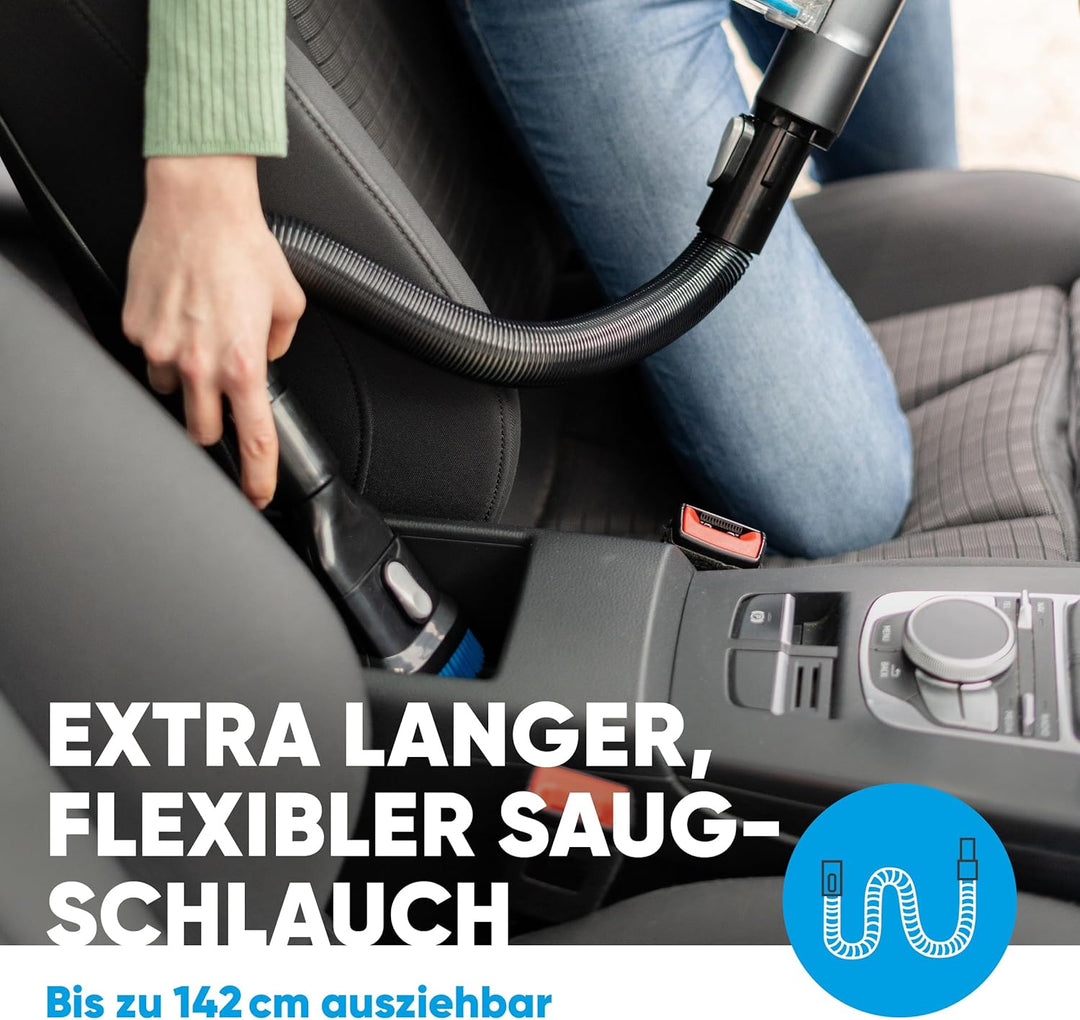 hoogo Akku-Staubsauger S6+ 2in1 | beutellos kabellos | Laufzeit bis zu 100 Min. | Handstaubsauger |