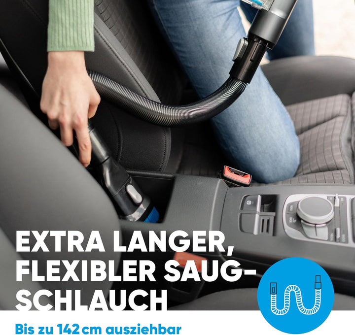 hoogo Akku-Staubsauger S6+ 2in1 | beutellos kabellos | Laufzeit bis zu 100 Min. | Handstaubsauger |
