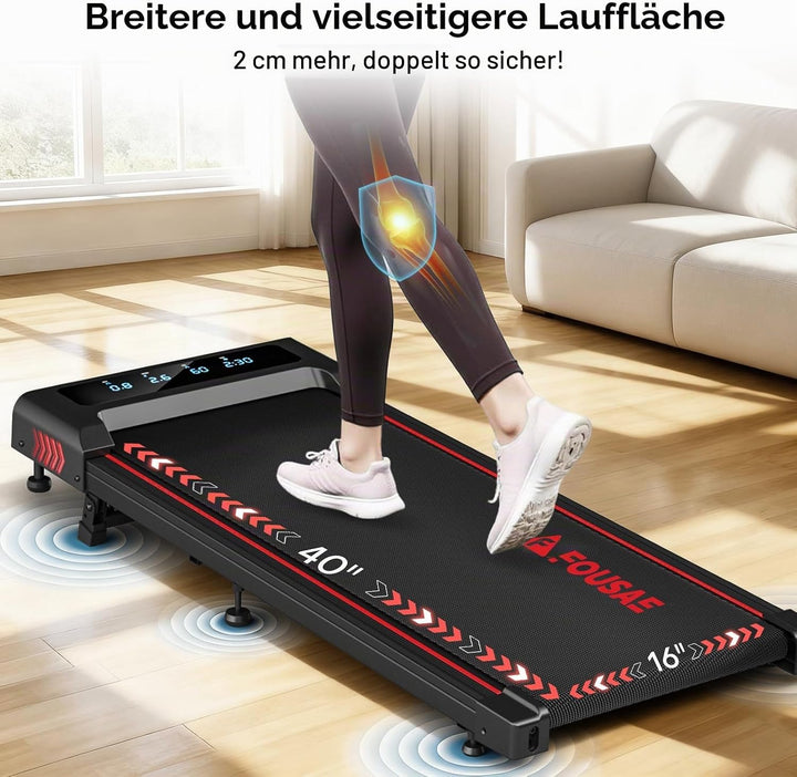 Walking Pad, 4-IN-1 Laufband für Zuhause, 1-10KM/H Laufband Schreibtisch mit 9% Steigung, 2.5HP bürs