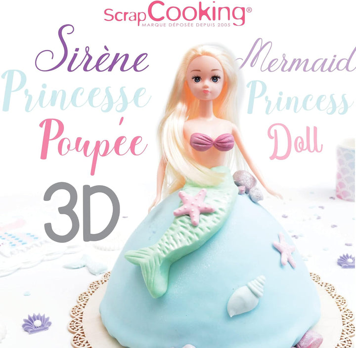 ScrapCooking - Kuchenform Prinzessin - Edelstahlkuppel & Puppenbüste für Prinzessin, Meerjungfrau, I