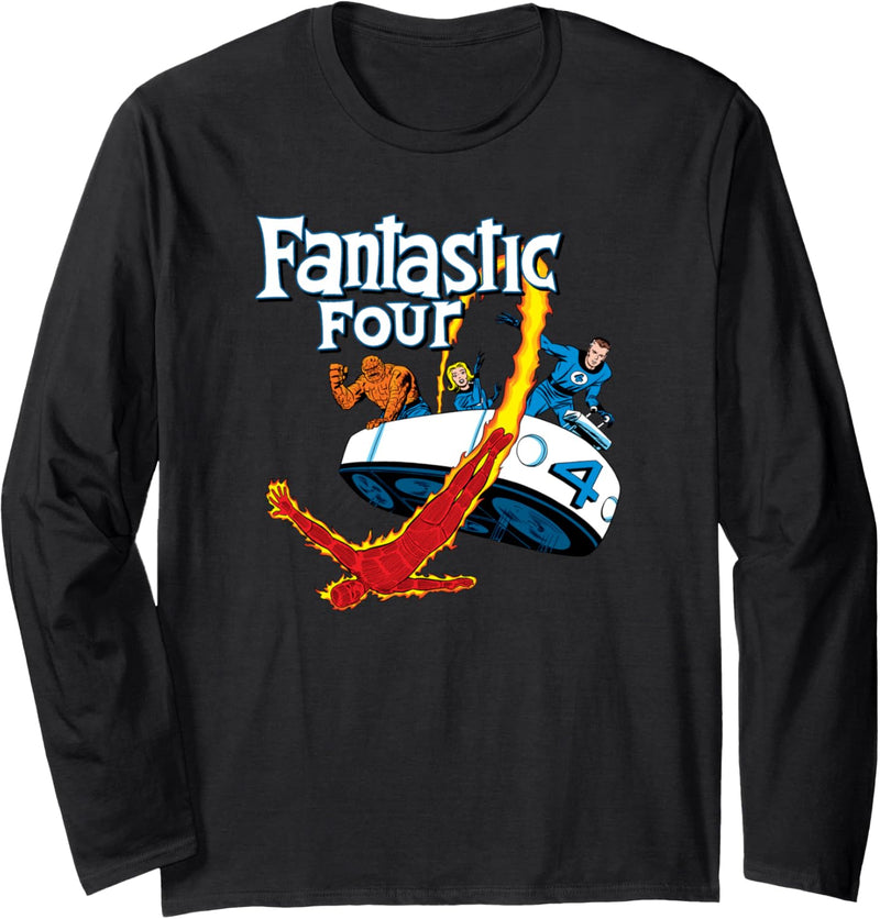 Marvel Comics Fantastic Four Fantasticar Retro Langarmshirt