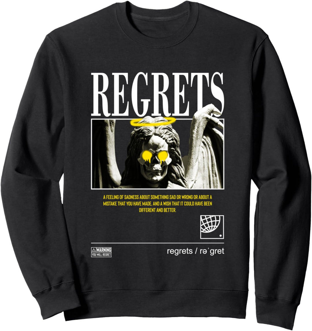 Regrets Angel Graffiti - Sad Aesthetic Edgy Streetwear Sweatshirt