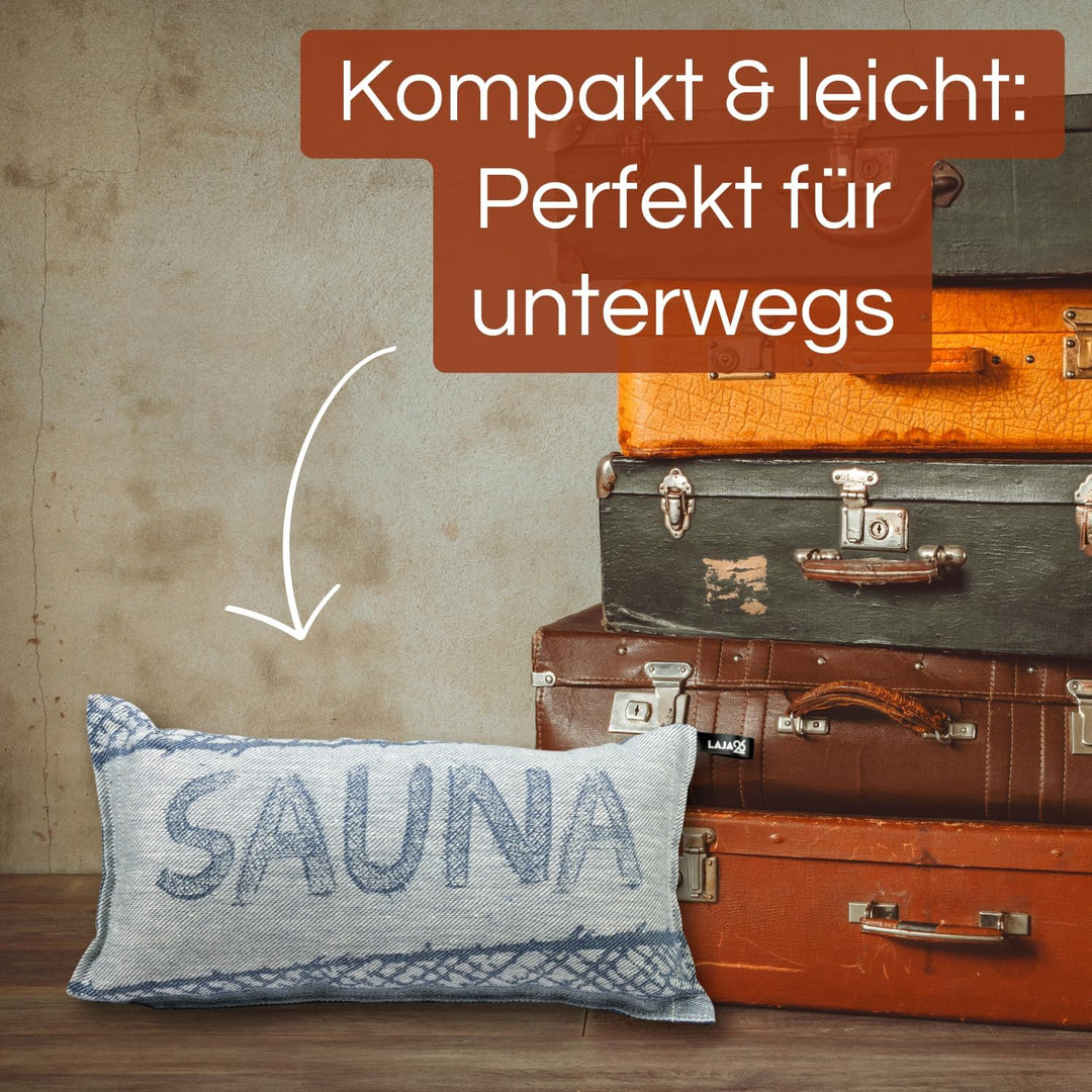 POOL Total Jokipiin Premium Saunakissen 40 x 22 cm | 100% Made in Finland | ReisekissenLeine