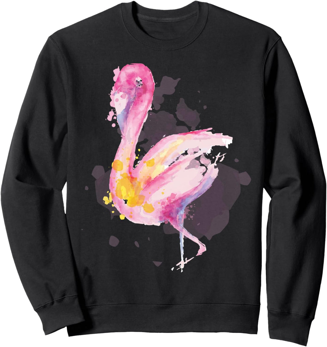Kunstvoller rosa schöner Flamingo Sweatshirt