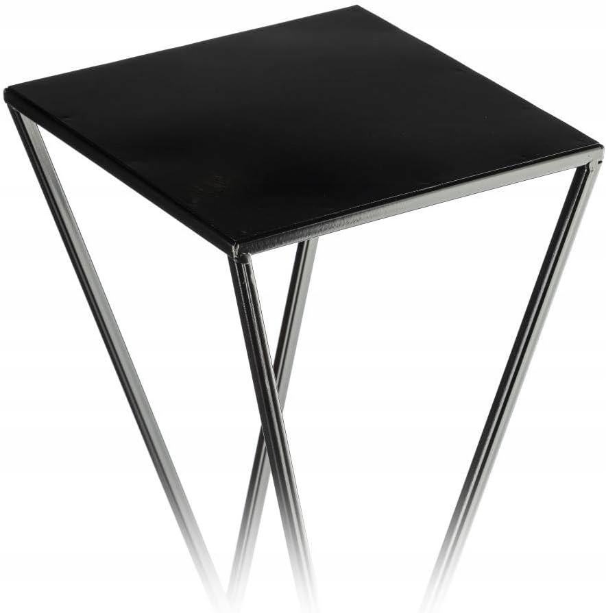 HowHomely Blumenständer Metall 100 x 24 cm - Solider und Minimalistischer Blumenhocker - Schwarz Pfl