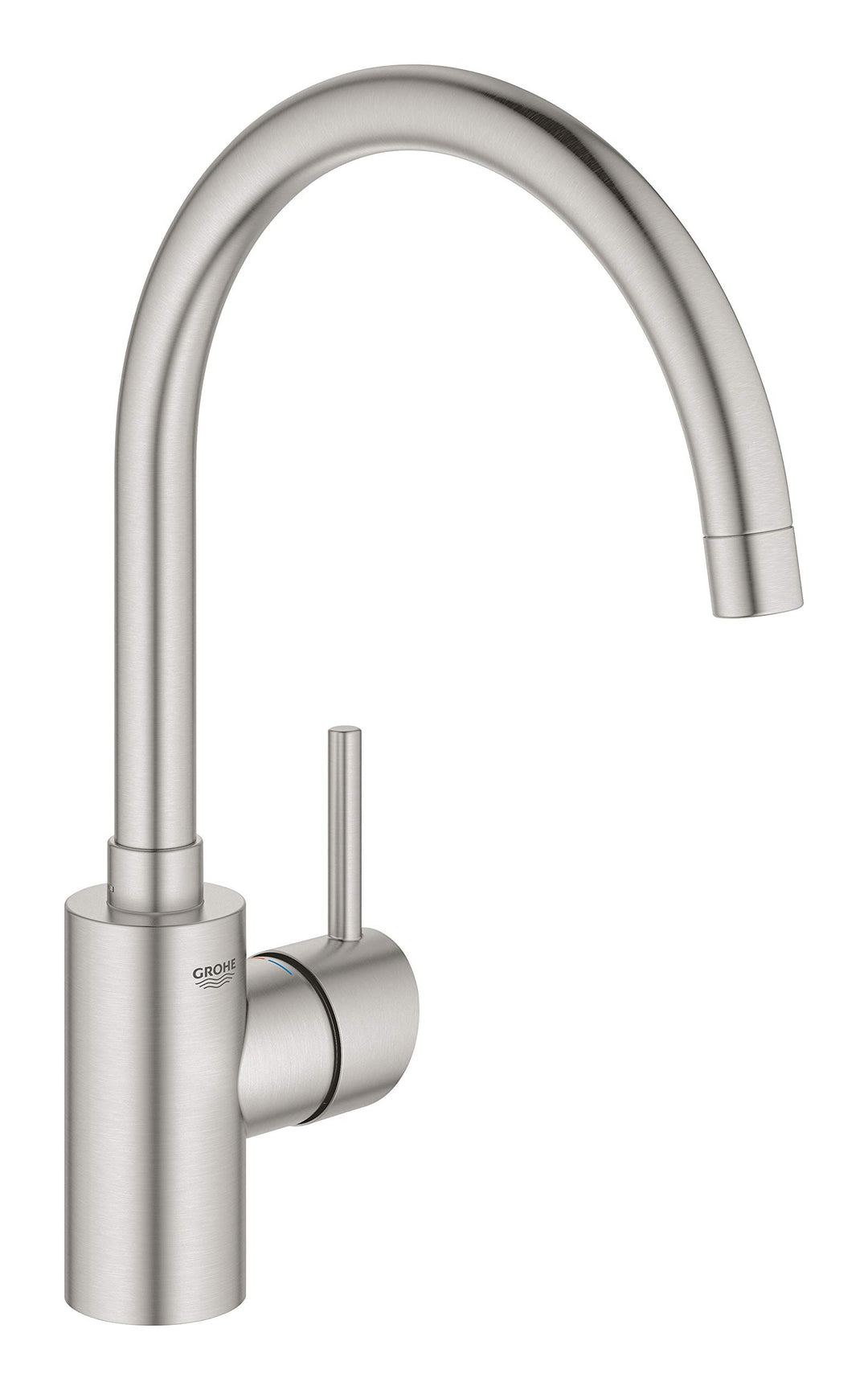 GROHE Concetto - Einhand Waschtischmischer (hoher Auslauf, Einlochmontage, langlebige Oberfläche), s