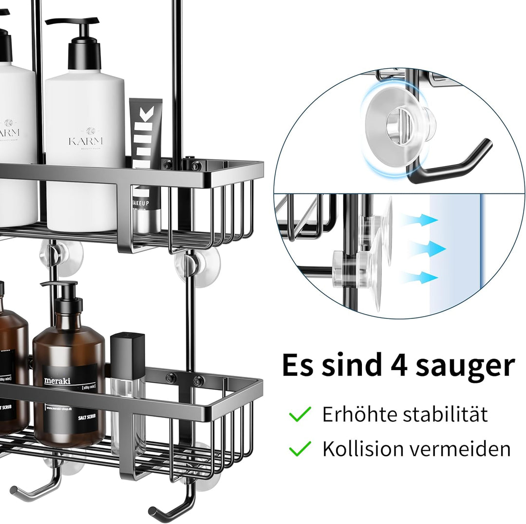pickpiff Duschablage Zum Hängen Duschregal Shampoo Halterung Für Dusche Glastür Duschkorb Ohne Bohre