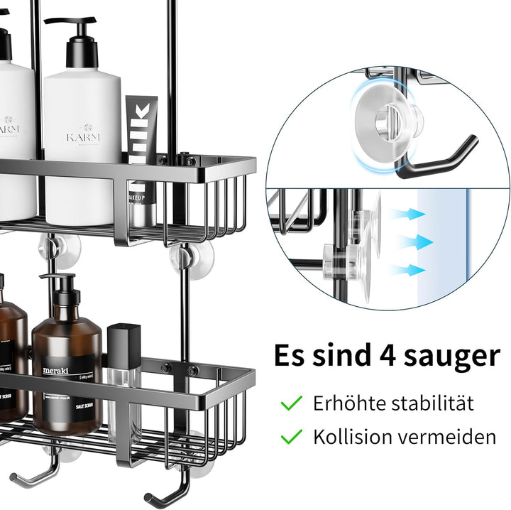 pickpiff Duschablage Zum Hängen Duschregal Shampoo Halterung Für Dusche Glastür Duschkorb Ohne Bohre