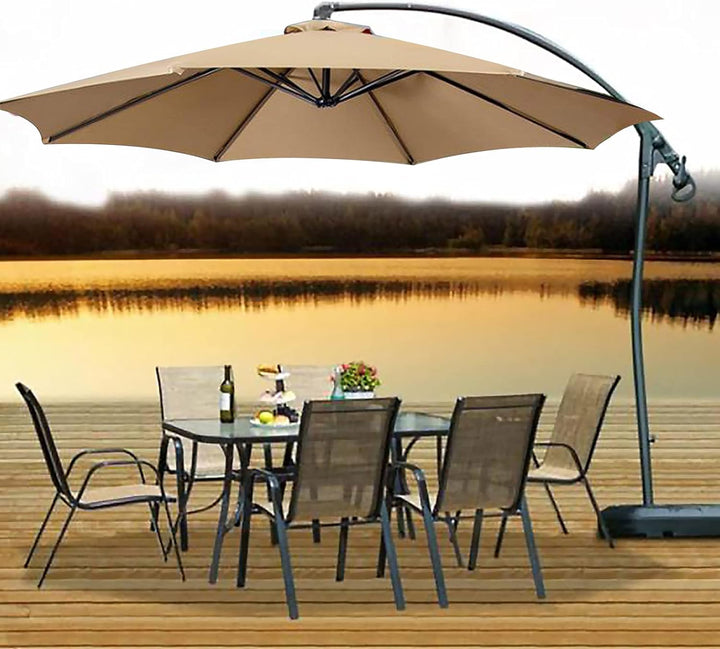 SMLJFO Ersatz-Sonnenschirm-Überdachung mit 8 Rippen, 3 m, Markttisch-Regenschirm, wasserdicht, UV-Sc