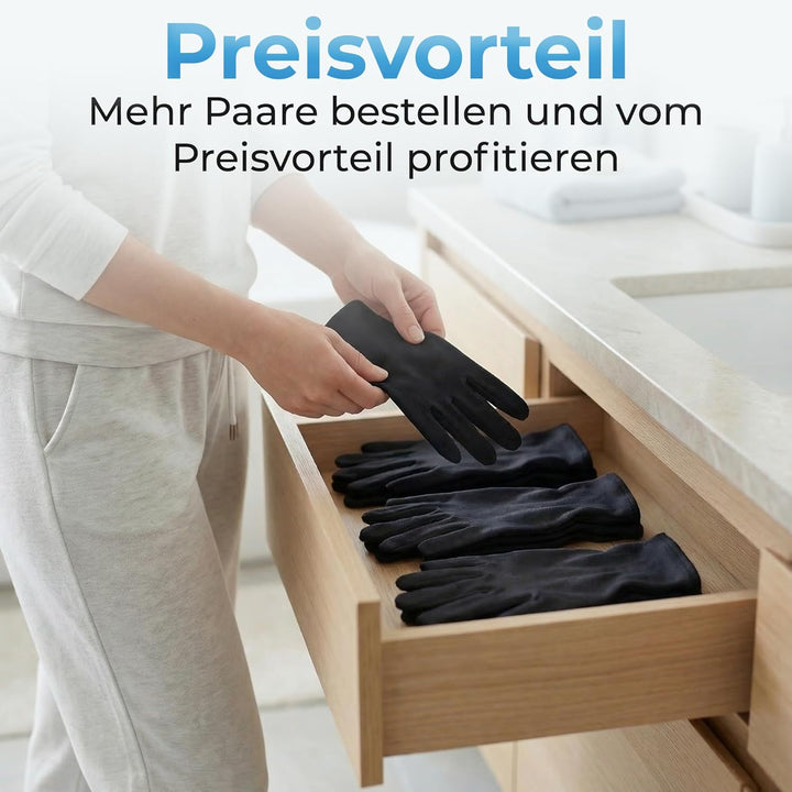 Dermatest: Sehr Gut LAVAMED Baumwollhandschuhe Schwarz als Schutzhandschuh - Baumwoll Handschuhe aus