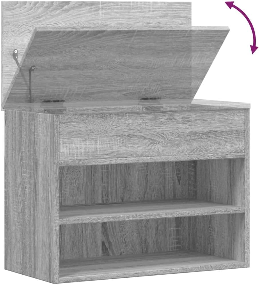 vidaXL Schuhbank, Schuhschrank mit viel Stauraum, Schuhregal für Flur Eingangsbereich, Sitzbank Flur