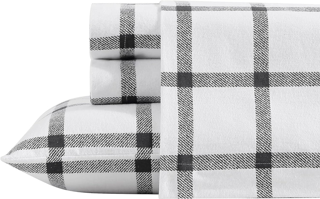 Eddie Bauer - Flanell-Kollektion Baumwoll-Bettwäsche-Set, sanforisiert und gebürstet für extra Weich