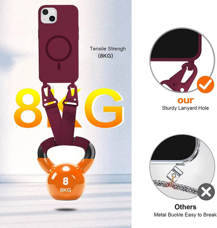 GoodcAcy Handykette Hülle für Samsung Galaxy A17 mit Band Halsband Lanyard (abnehmbar) Handyhülle, K