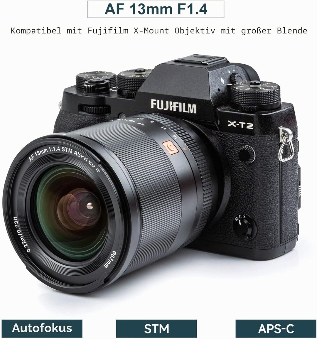 VILTROX 13mm f/1.4 F1.4 XF Autofokus Objektiv Ultraweitwinkel APS-C AF Objektiv Kompatibel für Fujif