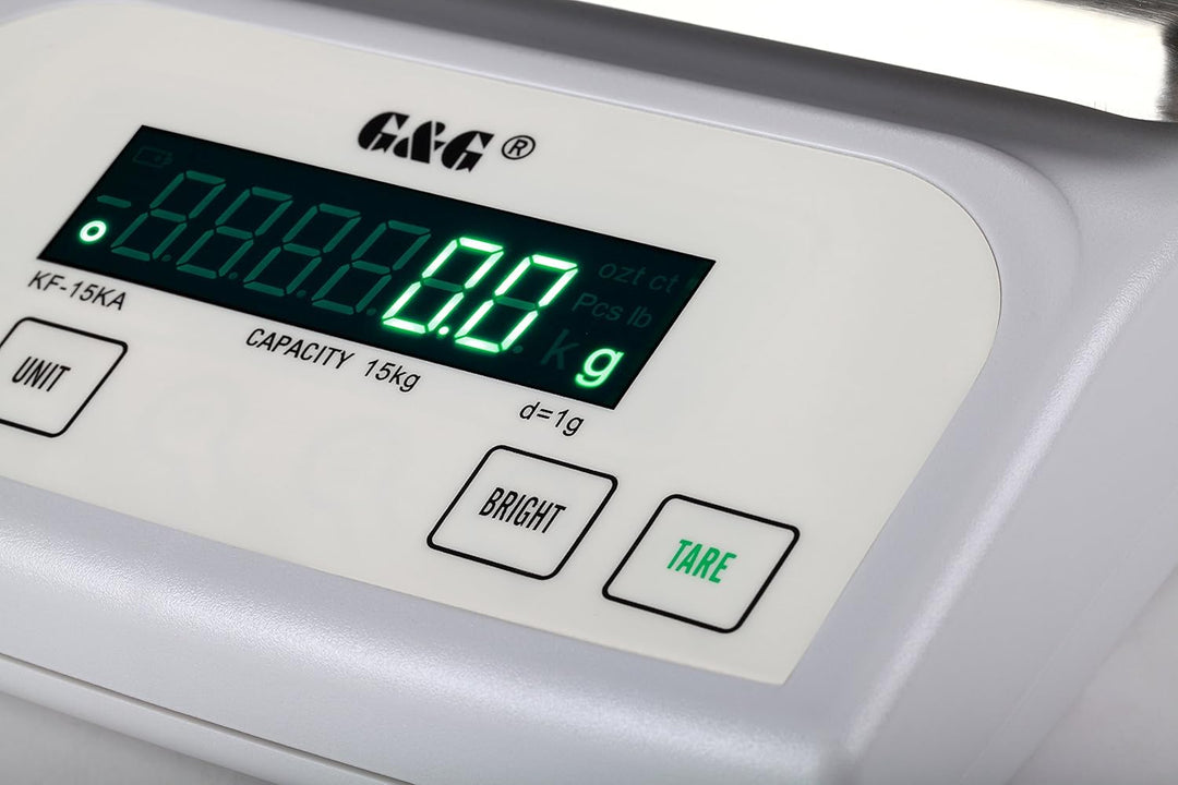 G&amp;G KF15KA|B, 15kg-1g |0,1g Briefwaage Feinwaage Tischwaage Präzisionswaage LED (KF-15KB) KF-15KB: B