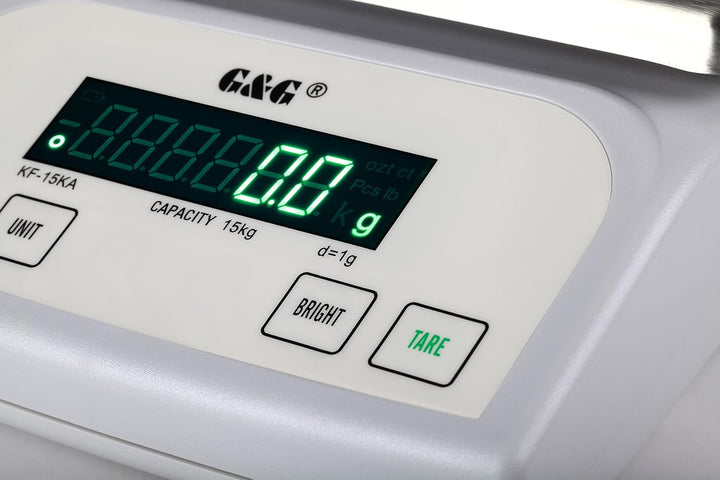 G&amp;G KF15KA|B, 15kg-1g |0,1g Briefwaage Feinwaage Tischwaage Präzisionswaage LED (KF-15KB) KF-15KB: B