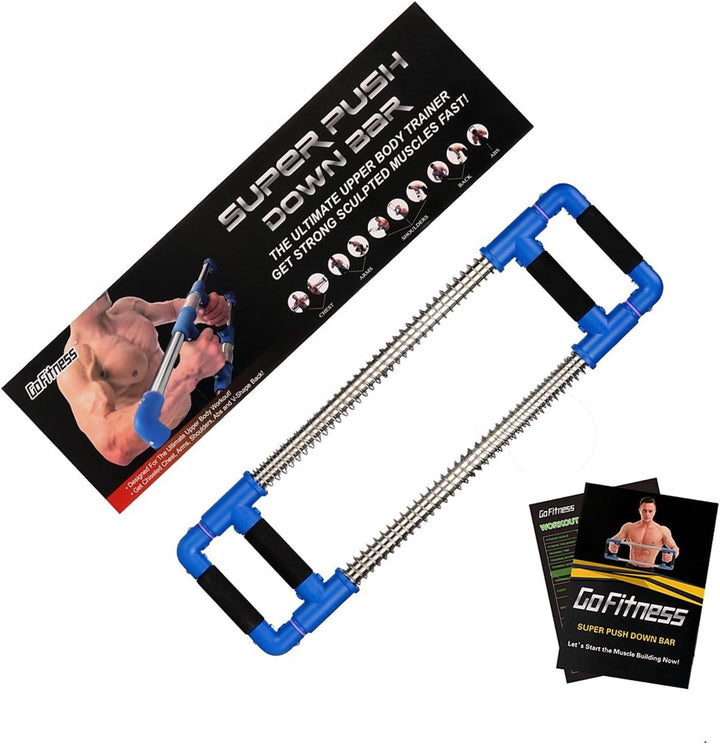 GoFitness Push Down Bar Brusttrainer Fitnessgerät für Zuhause - Krafttraining Sportgerät für Brustmu