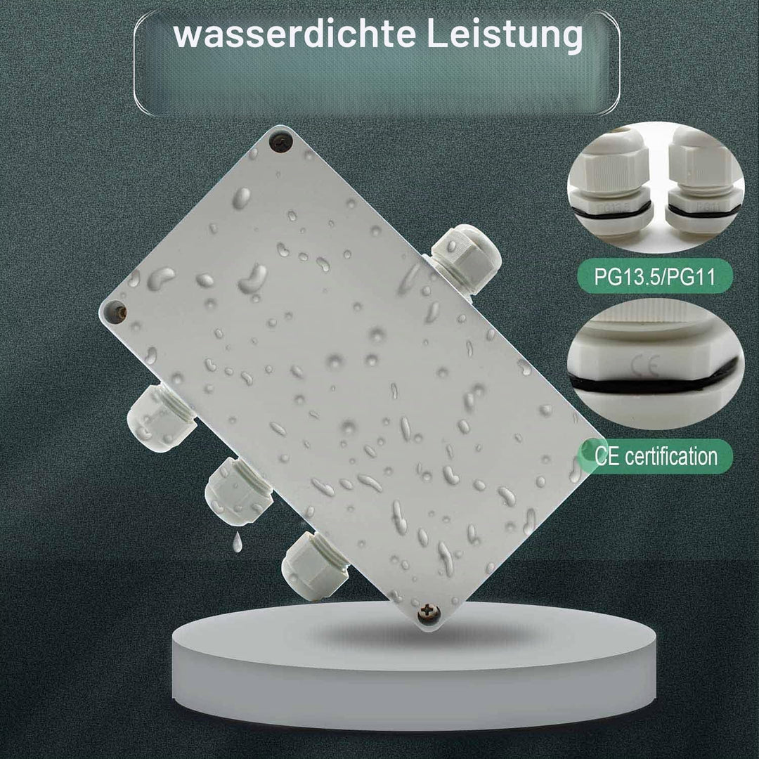 Abzweigdose Wasserdicht IP66, 155 x 90 x 60 mm, SRJQXH Durchgangsklemme 10-polig UK2.5B klemmen mit