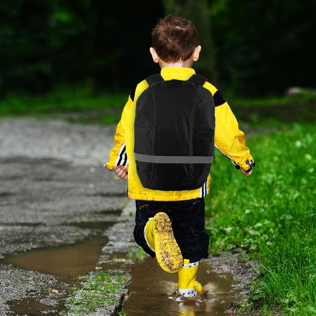 Jeffdad Regenschutz für Rucksack mit reflektierenden Streifen, Wasser Windabweisend Regenschutz Schu