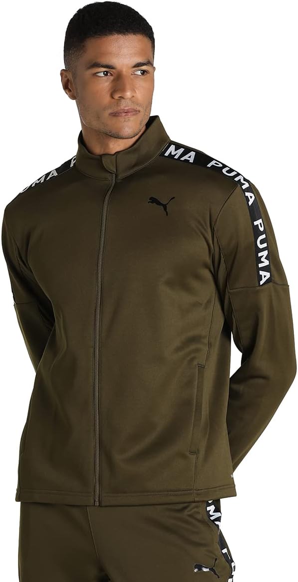 PUMA Herren Fit Pwrflece Fz Jacke Strickjacke (1er Pack) L DEEP OLIVE, L DEEP OLIVE