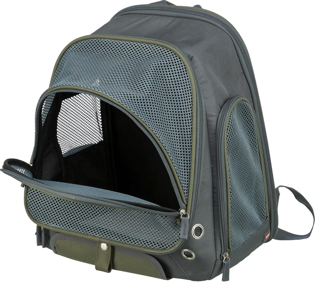 TRIXIE Hunde-Rucksack Lyla - Hunderucksack bis 8kg - Rucksack für Hunde mit Aussentaschen, integrier