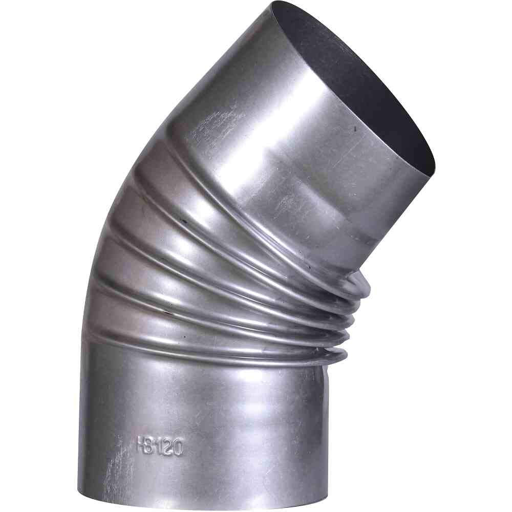 FIREFIX A130/B4 FAL Bogen 45°, starr, ø 130 mm - Ofenrohre aus Stahlblech, 0,6 mm stark, innenliegen