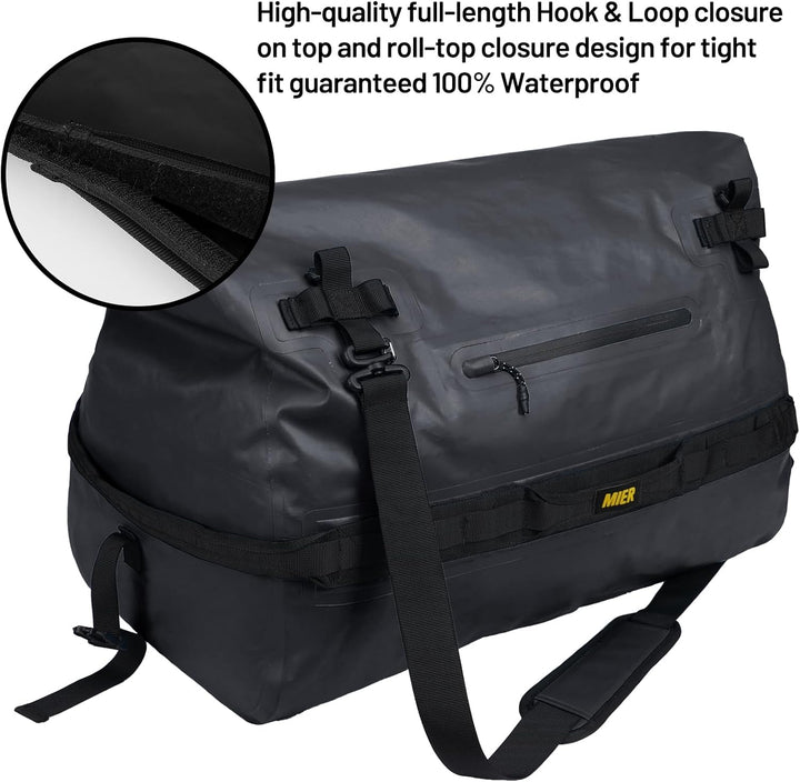 MIER Wasserfeste Reisetasche Duffle Bag mit Rucksackfunktion Rolltop Sporttasche für Seesack, Schwim