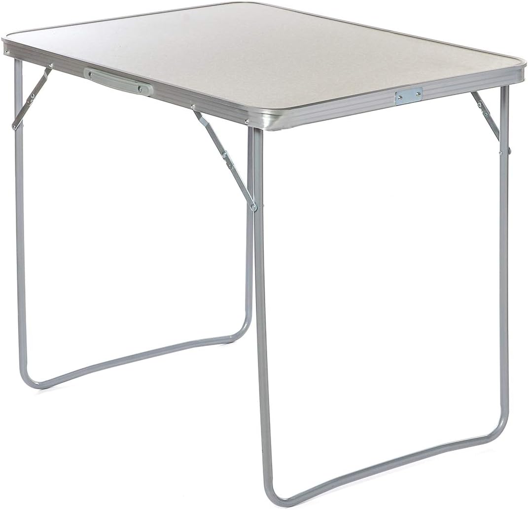 Klapptisch aus Aluminium, 80 cm x 60 cm, für Picknick, Camping, Party, Grillen, tragbare Outdoor-Tis