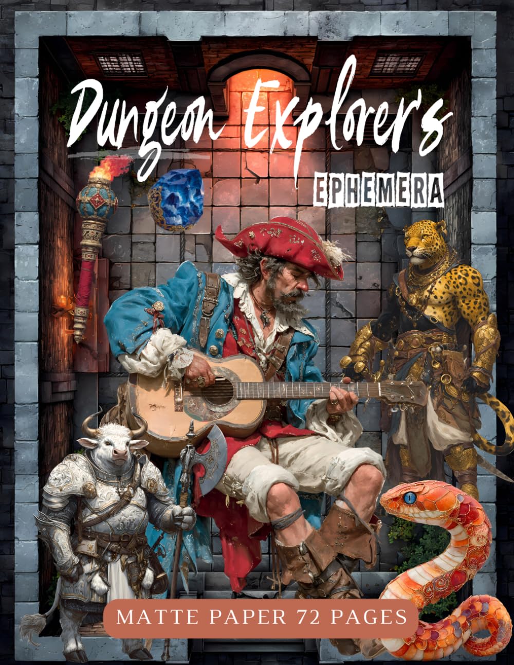 Dungeon Explorer’s Ephemera Book: High Quality Images Of Peoples, For Paper Crafts, Collage Art, and